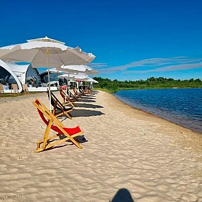 Шезлонг красный