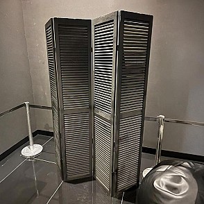 Складная ширма чёрная