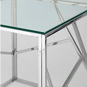 Журнальный стол Loft со стеклом белый
