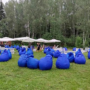 Кресло мешок пуф синий